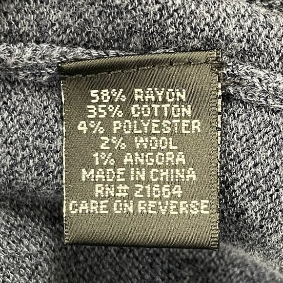 Paperwhite Sweater Womens XL Blue Black Brown Animal Print Wool‎ Angora Rayon - Picture 9 of 10